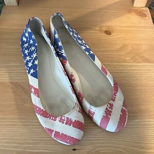 Giuseppe Zanotti Red, White, and Blue Flats